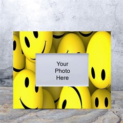 Emoji, Colour, Faces, Smile, Wallpaper White Tabletop Photo Frame 4 x6  by nateshop