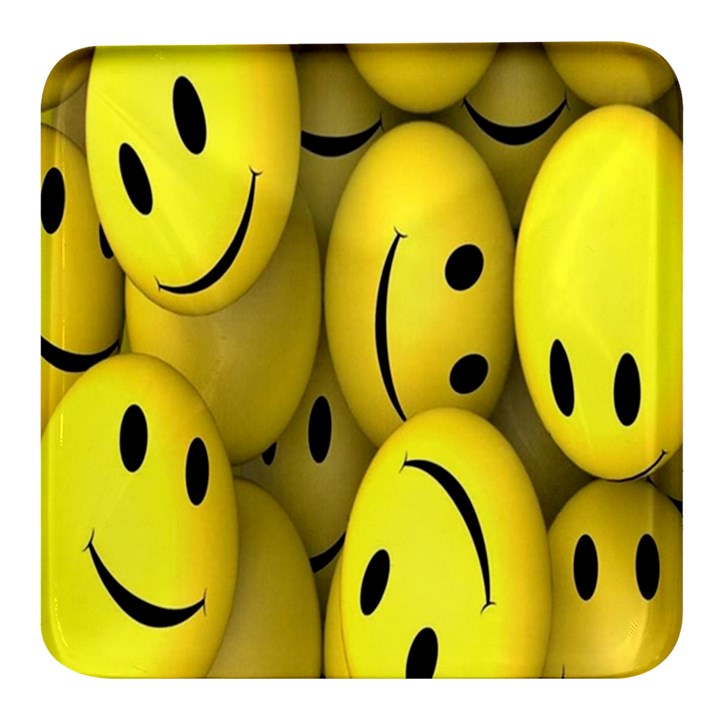 Emoji, Colour, Faces, Smile, Wallpaper Square Glass Fridge Magnet (4 pack)