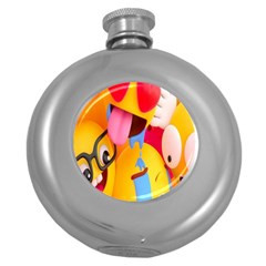 Emojis, Emoji, Hd Phone Wallpaper Round Hip Flask (5 Oz) by nateshop