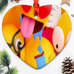 Emojis, Emoji, Hd Phone Wallpaper Heart Ornament (two Sides) by nateshop