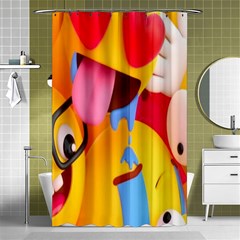 Emojis, Emoji, Hd Phone Wallpaper Shower Curtain 48  X 72  (small)  by nateshop