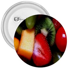 Fruits, Food, Green, Red, Strawberry, Yellow 3  Buttons by nateshop