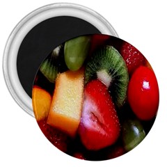 Fruits, Food, Green, Red, Strawberry, Yellow 3  Magnets by nateshop