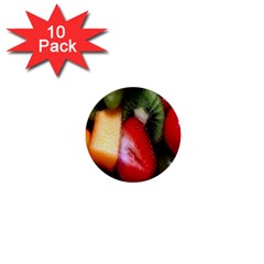 Fruits, Food, Green, Red, Strawberry, Yellow 1  Mini Buttons (10 Pack)  by nateshop