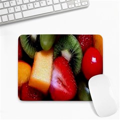 Fruits, Food, Green, Red, Strawberry, Yellow Small Mousepad by nateshop