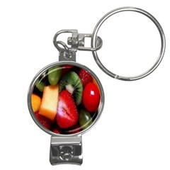 Fruits, Food, Green, Red, Strawberry, Yellow Nail Clippers Key Chain by nateshop