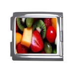 Fruits, Food, Green, Red, Strawberry, Yellow Mega Link Italian Charm (18mm) Front