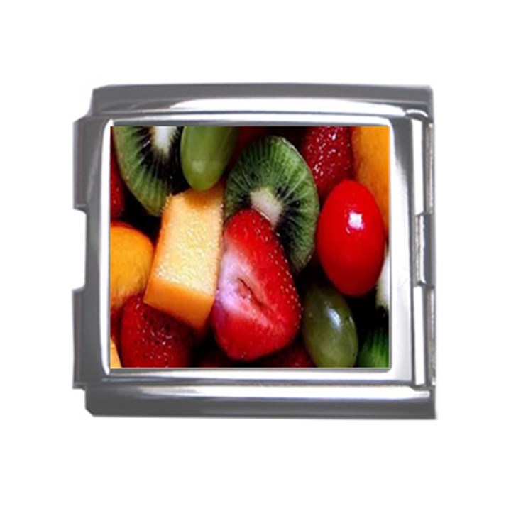 Fruits, Food, Green, Red, Strawberry, Yellow Mega Link Italian Charm (18mm)