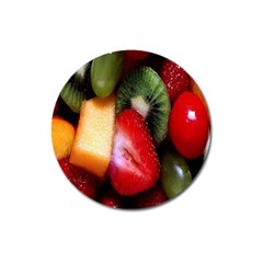 Fruits, Food, Green, Red, Strawberry, Yellow Magnet 3  (round) by nateshop