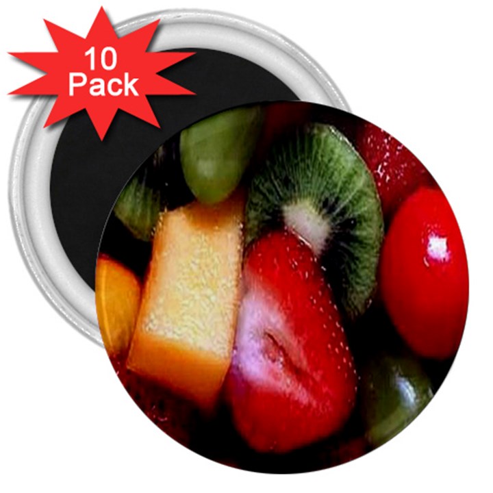 Fruits, Food, Green, Red, Strawberry, Yellow 3  Magnets (10 pack) 