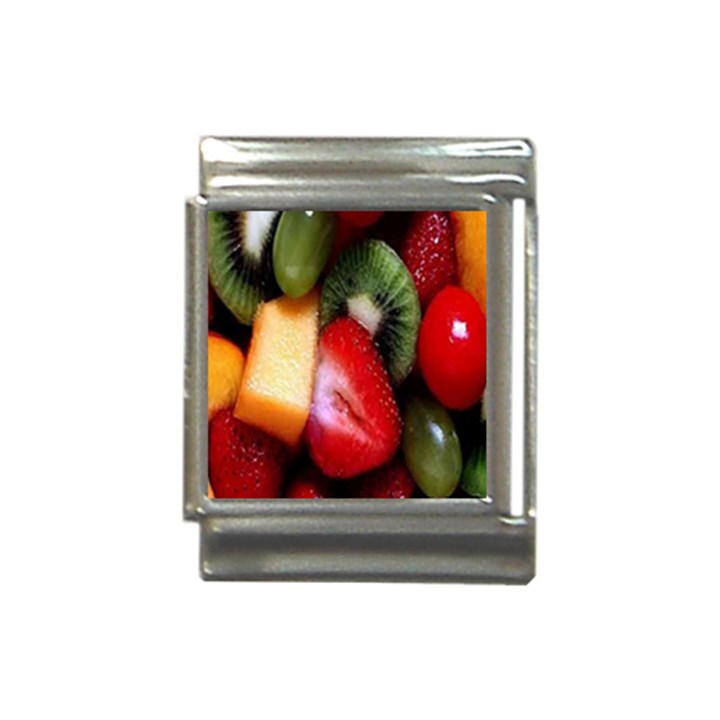 Fruits, Food, Green, Red, Strawberry, Yellow Italian Charm (13mm)