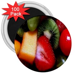 Fruits, Food, Green, Red, Strawberry, Yellow 3  Magnets (100 Pack) by nateshop