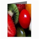 Fruits, Food, Green, Red, Strawberry, Yellow Greeting Cards (Pkg of 8) Left