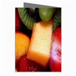 Fruits, Food, Green, Red, Strawberry, Yellow Greeting Cards (Pkg of 8) Right