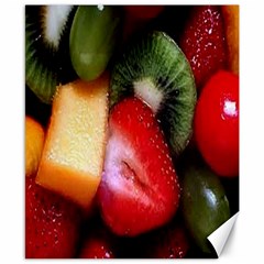 Fruits, Food, Green, Red, Strawberry, Yellow Canvas 8  X 10  by nateshop