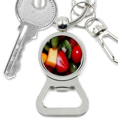 Fruits, Food, Green, Red, Strawberry, Yellow Bottle Opener Key Chain by nateshop