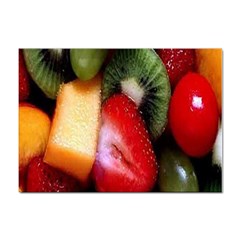 Fruits, Food, Green, Red, Strawberry, Yellow Sticker A4 (10 Pack) by nateshop