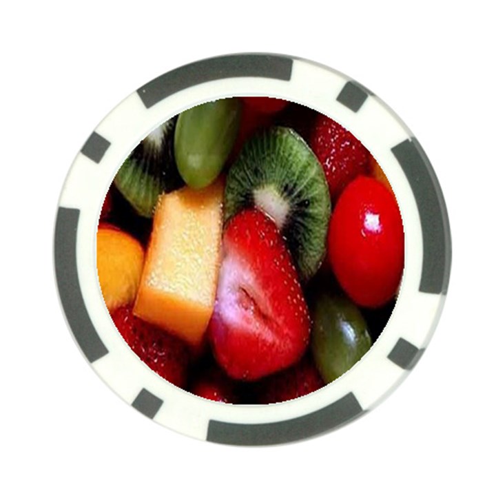 Fruits, Food, Green, Red, Strawberry, Yellow Poker Chip Card Guard