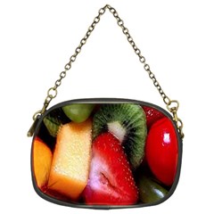 Fruits, Food, Green, Red, Strawberry, Yellow Chain Purse (two Sides) by nateshop