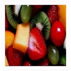 Fruits, Food, Green, Red, Strawberry, Yellow Medium Glasses Cloth (2 Sides) by nateshop