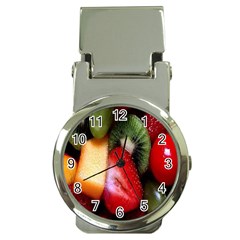 Fruits, Food, Green, Red, Strawberry, Yellow Money Clip Watches by nateshop