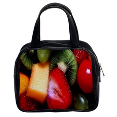 Fruits, Food, Green, Red, Strawberry, Yellow Classic Handbag (two Sides) by nateshop