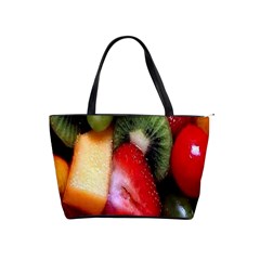 Fruits, Food, Green, Red, Strawberry, Yellow Classic Shoulder Handbag by nateshop