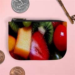 Fruits, Food, Green, Red, Strawberry, Yellow Mini Coin Purse by nateshop