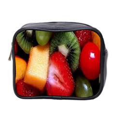 Fruits, Food, Green, Red, Strawberry, Yellow Mini Toiletries Bag (two Sides) by nateshop