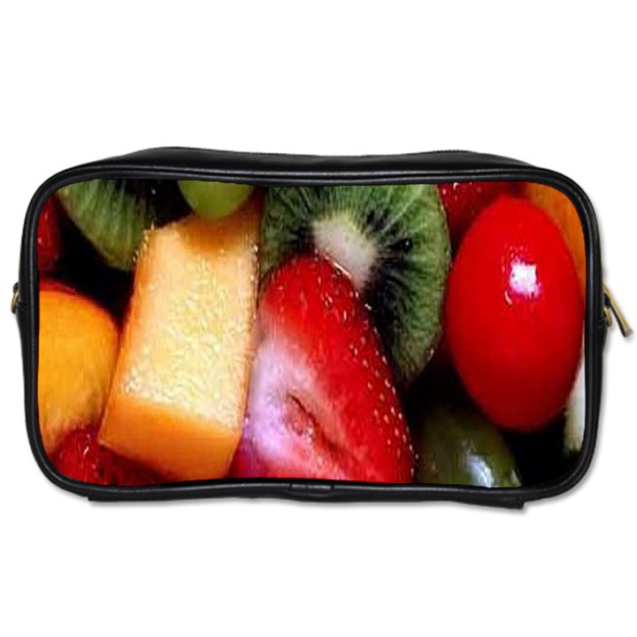 Fruits, Food, Green, Red, Strawberry, Yellow Toiletries Bag (One Side)