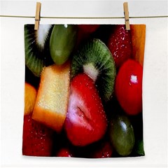 Fruits, Food, Green, Red, Strawberry, Yellow Face Towel by nateshop