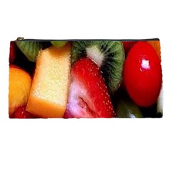 Fruits, Food, Green, Red, Strawberry, Yellow Pencil Case by nateshop