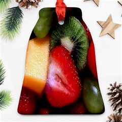 Fruits, Food, Green, Red, Strawberry, Yellow Ornament (bell) by nateshop