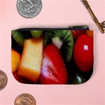 Fruits, Food, Green, Red, Strawberry, Yellow Mini Coin Purse Back