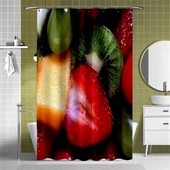 Fruits, Food, Green, Red, Strawberry, Yellow Shower Curtain 48  X 72  (small)  by nateshop