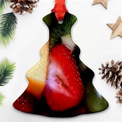 Fruits, Food, Green, Red, Strawberry, Yellow Ornament (christmas Tree)  by nateshop