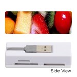 Fruits, Food, Green, Red, Strawberry, Yellow Memory Card Reader (Stick) Front