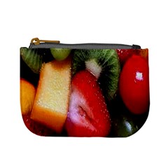 Fruits, Food, Green, Red, Strawberry, Yellow Mini Coin Purse by nateshop