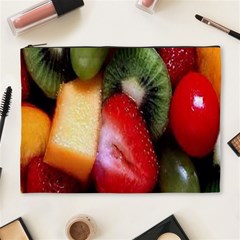 Fruits, Food, Green, Red, Strawberry, Yellow Cosmetic Bag (xl) by nateshop