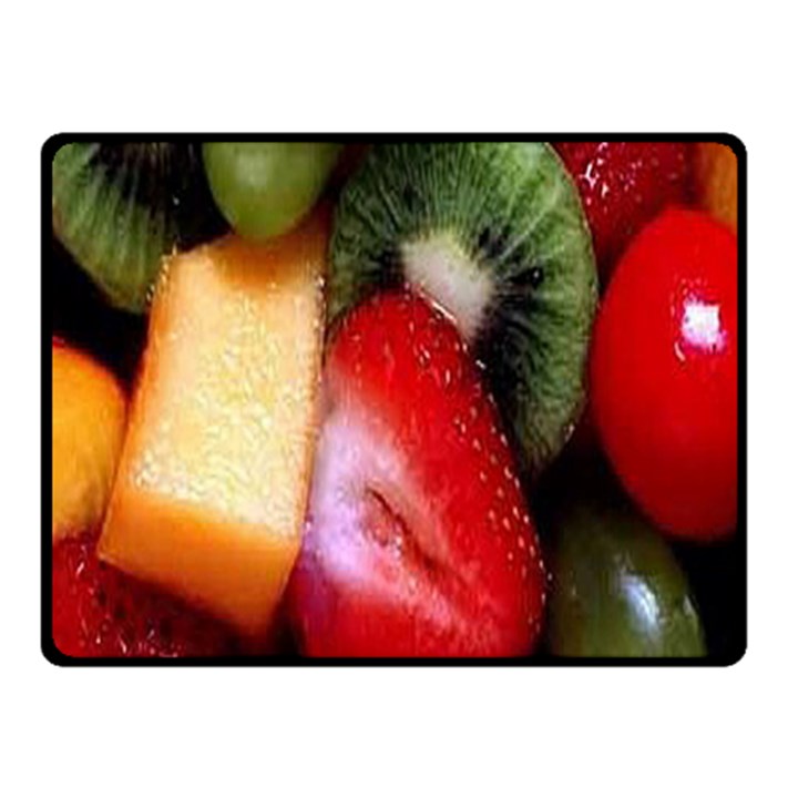 Fruits, Food, Green, Red, Strawberry, Yellow Fleece Blanket (Small)