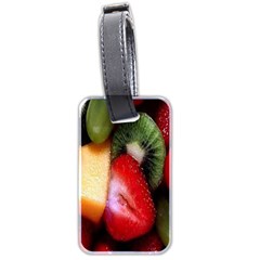 Fruits, Food, Green, Red, Strawberry, Yellow Luggage Tag (two Sides) by nateshop