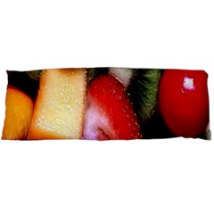 Fruits, Food, Green, Red, Strawberry, Yellow Body Pillow Case (dakimakura) by nateshop