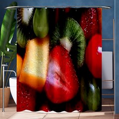 Fruits, Food, Green, Red, Strawberry, Yellow Shower Curtain 60  X 72  (medium)  by nateshop