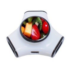 Fruits, Food, Green, Red, Strawberry, Yellow 3-port Usb Hub by nateshop