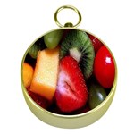 Fruits, Food, Green, Red, Strawberry, Yellow Gold Compasses Front