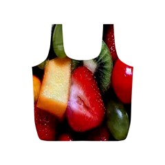 Fruits, Food, Green, Red, Strawberry, Yellow Full Print Recycle Bag (s) by nateshop