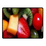 Fruits, Food, Green, Red, Strawberry, Yellow Two Sides Fleece Blanket (Small) 45 x34  Blanket Front