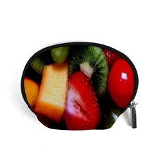 Fruits, Food, Green, Red, Strawberry, Yellow Accessory Pouch (small) by nateshop