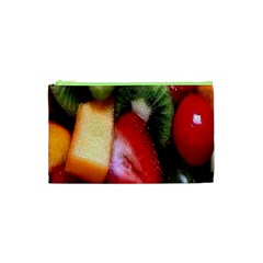 Fruits, Food, Green, Red, Strawberry, Yellow Cosmetic Bag (xs)