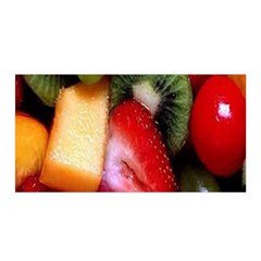 Fruits, Food, Green, Red, Strawberry, Yellow Satin Wrap 35  X 70  by nateshop